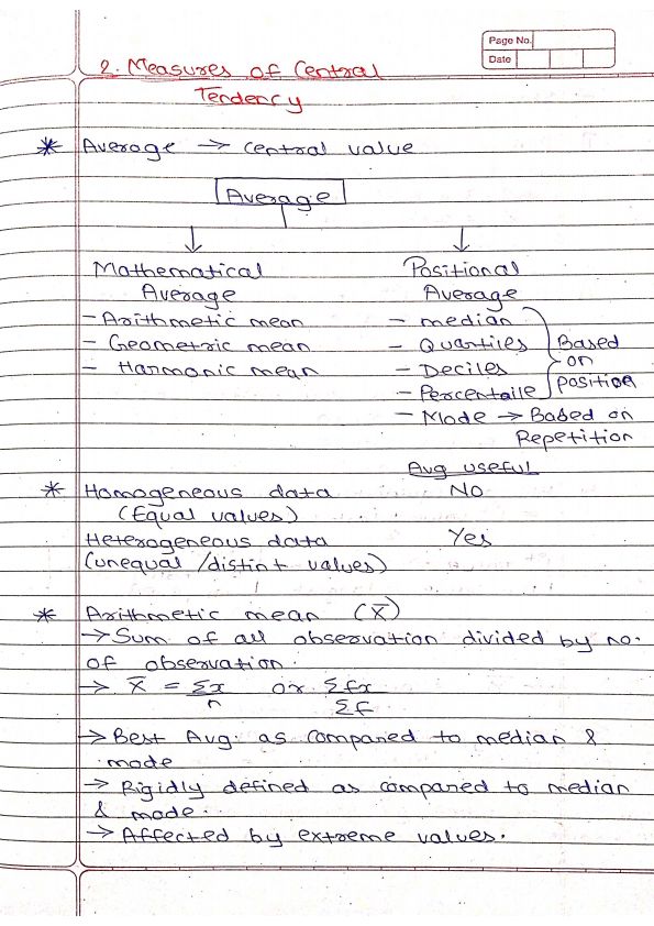 Ca foundation stat ch 14 hand written notes 