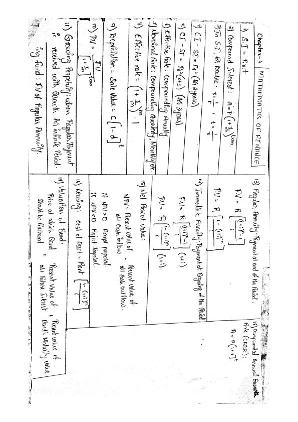 Qa chapter 4   
Formula sheet