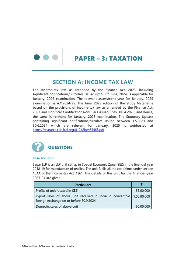 Taxation Notes by CA Jasmeet Singh Arora 