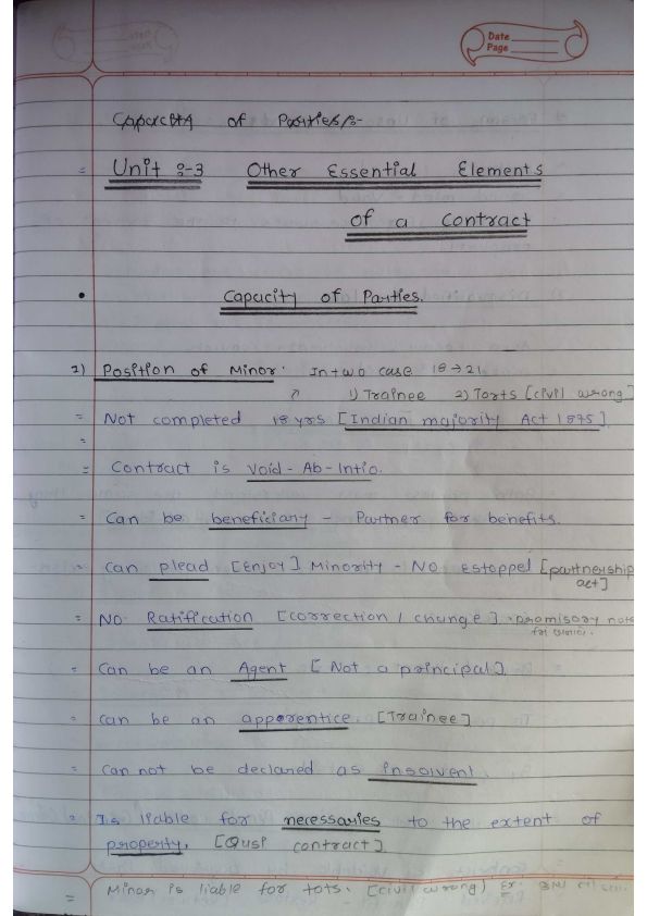Indian contract act 1872 ,   
 Unit:-3 
