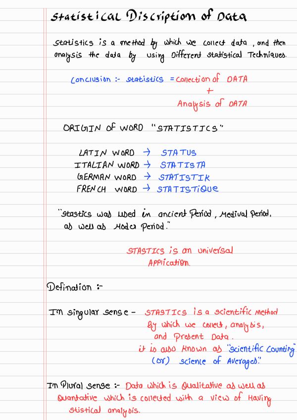 Statistics Quick Revision Notes By CA Pranav Popat Sir | CA FOUNDATION |