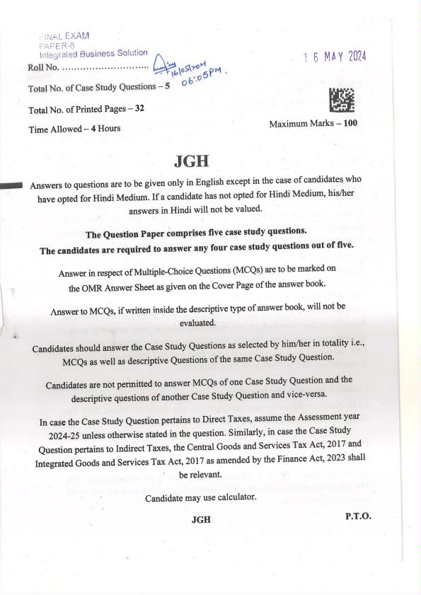 CA Final- FR Paper by ICAI