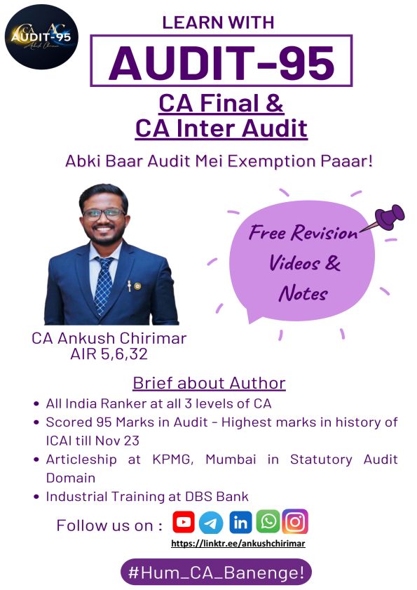 Detailed Notes For Complete Coverage By CA Ankush Chirimar 