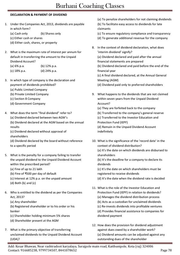 Law Revision Book by Kunal Mandhania