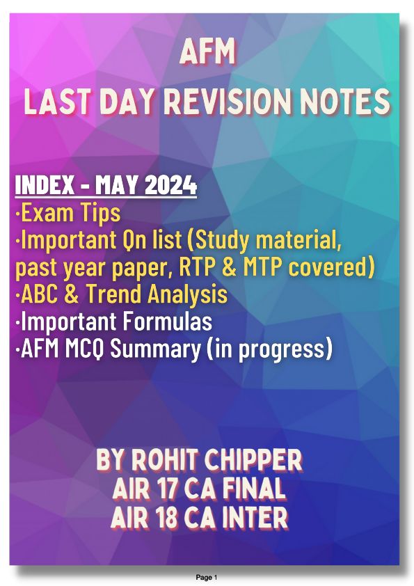 Handwritten Notes For Complete Revision