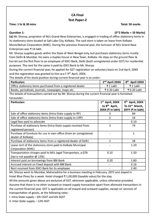 CA Final- FR Paper by ICAI