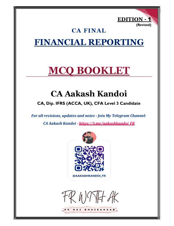 MCQ Booklet Edition 1 For Practice By CA Akash Kandoi 