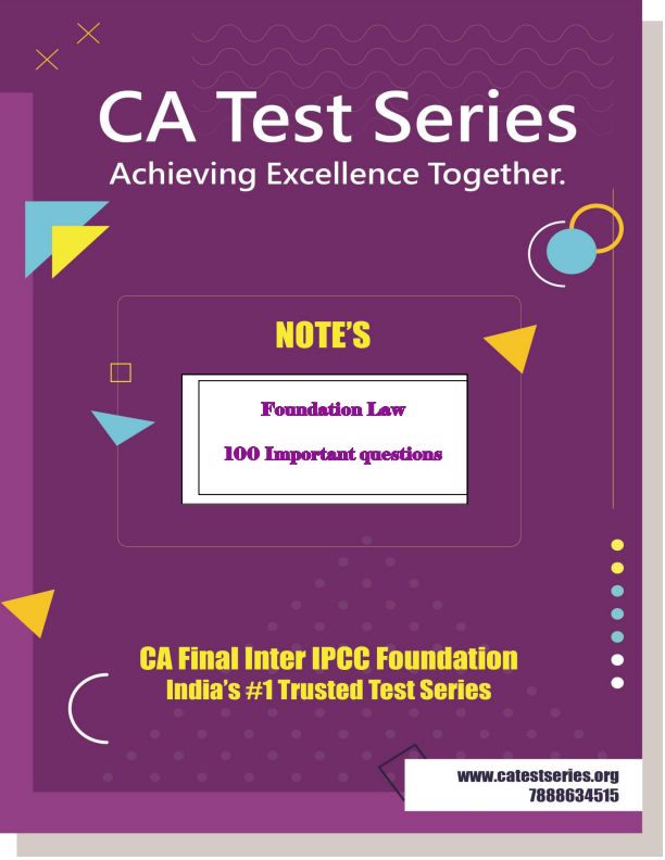 CA Test Series Law 100 Important Question