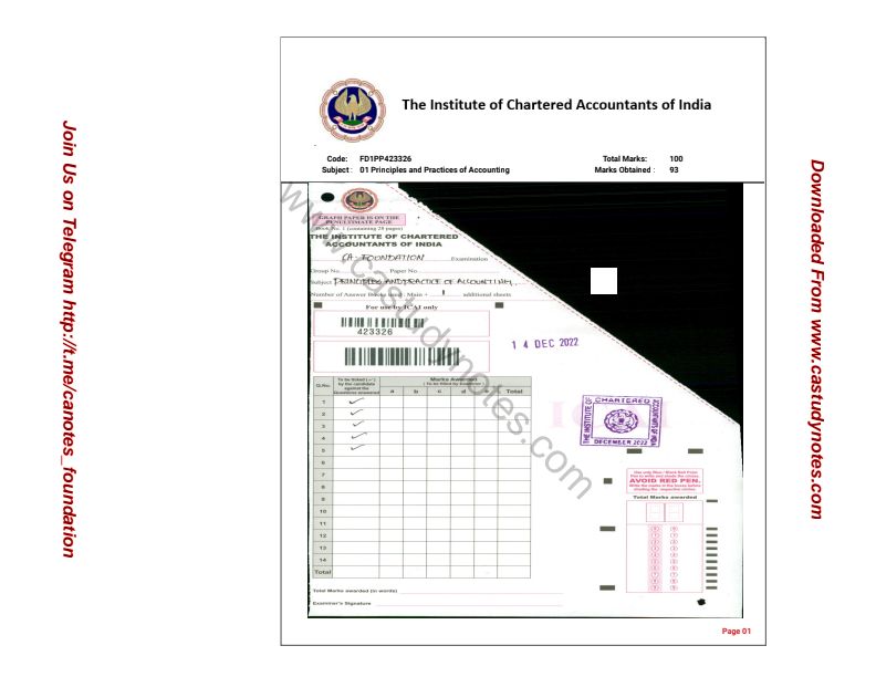 Certified copy of accounts ca foundation 
