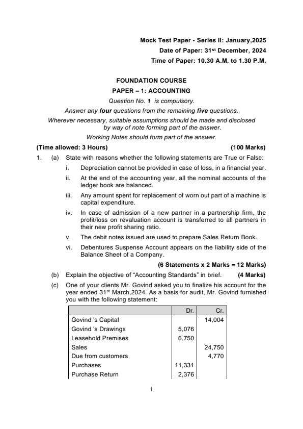 Quantitative Aptitude Referencer For Quick Revision By ICAI