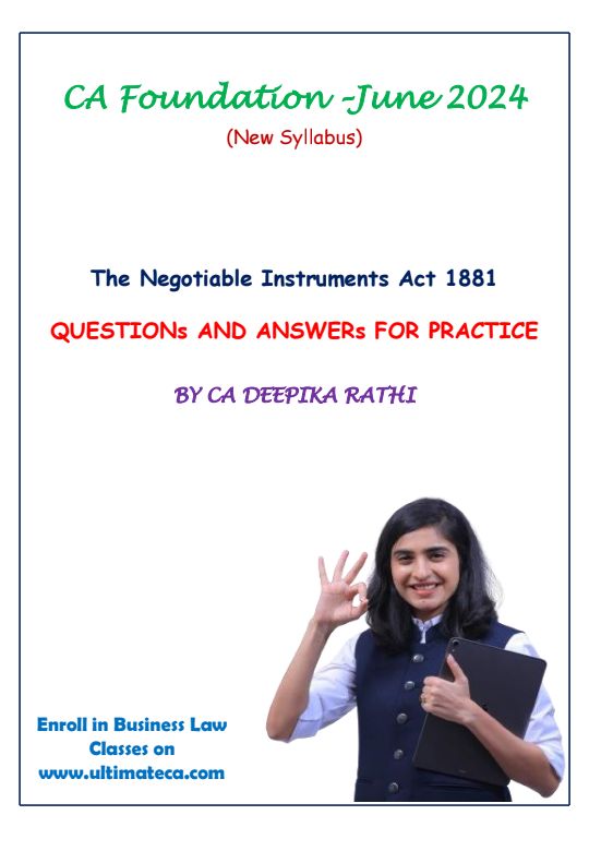 Negotiable Instrument Act, 1881 Detailed Notes With Practice Questions