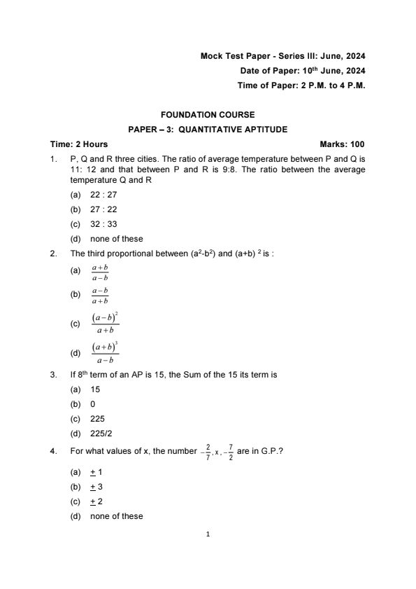 June mtp 3 maths