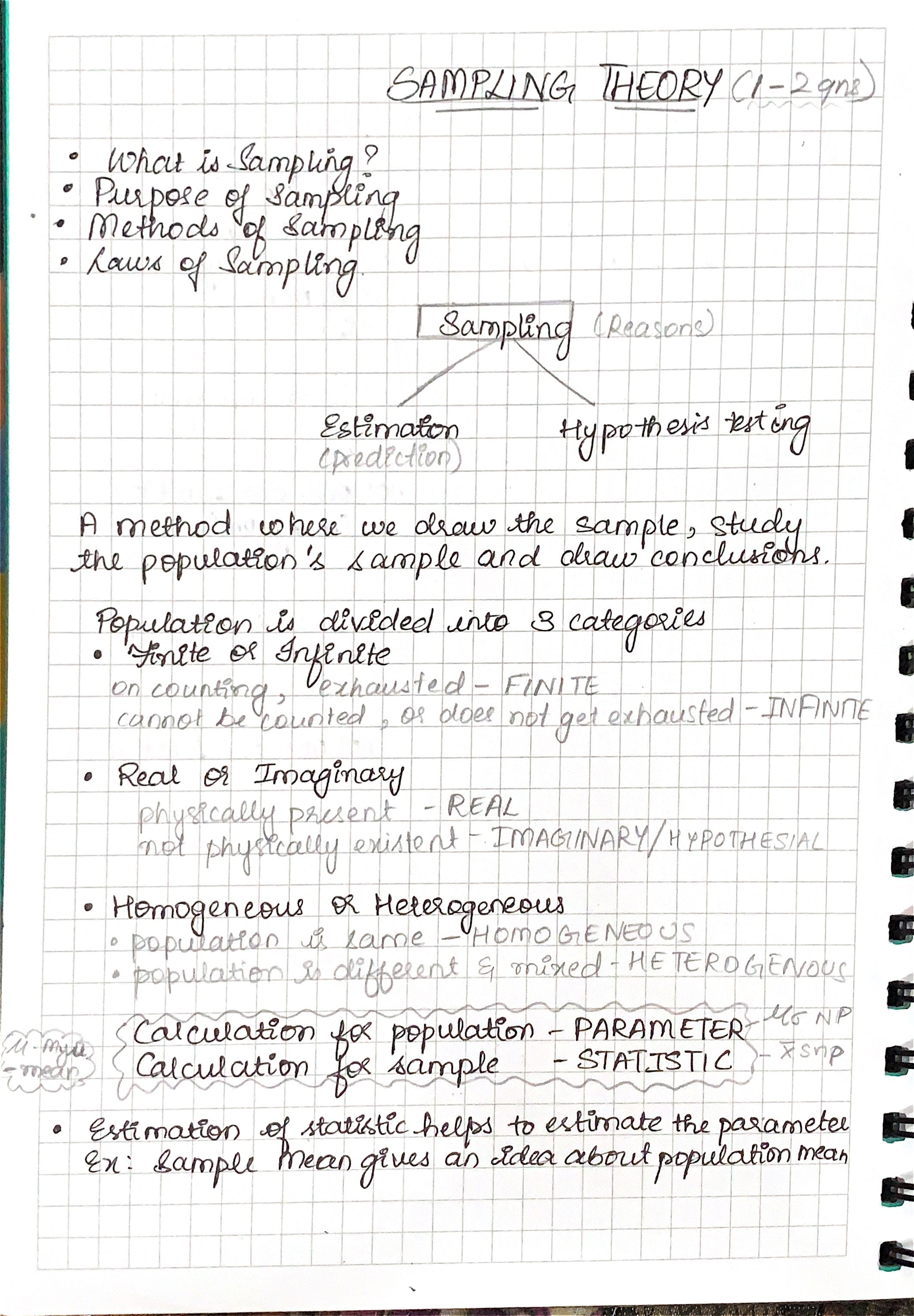 Sampling theory handwritten notes 