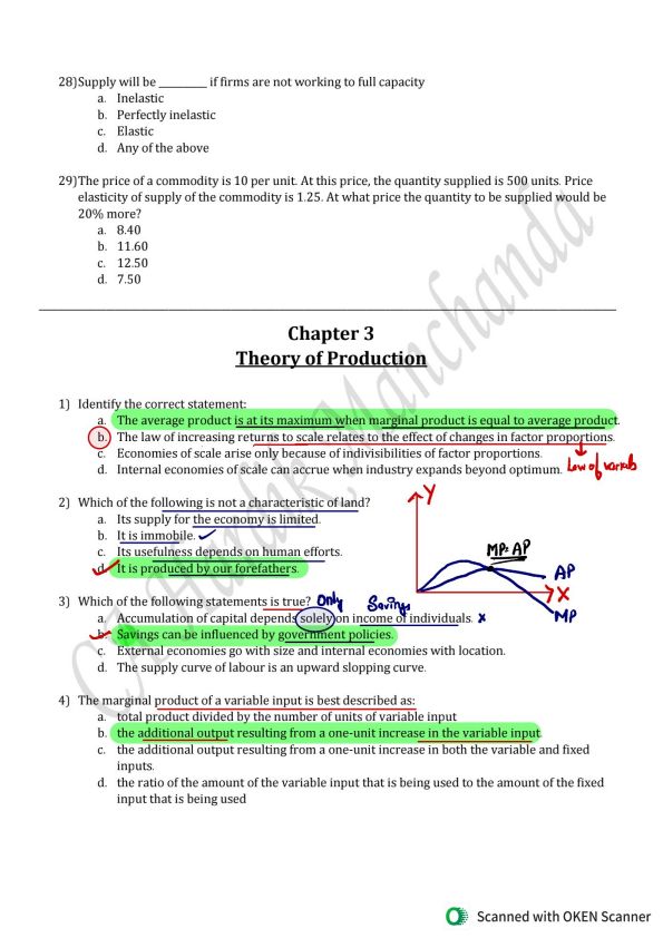 Chapter 3,4 and 5 business Economics MCQs by Hardik Manchanda Sir 