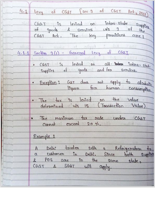 Chapter 3 : Charge of GST 

Handwritten notes (Part 2)

Please comment how useful it was for you!!