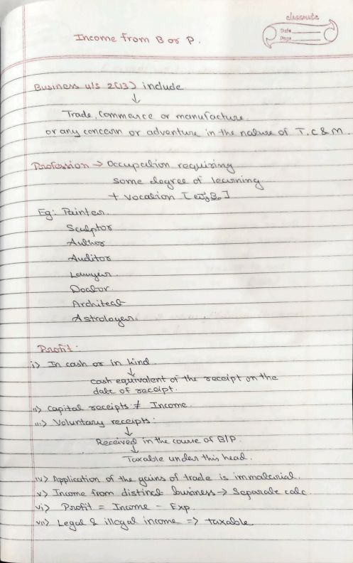Taxation : PGBP..
Handwritten Notes (with Amendments)
MAY 2025 & SEPT 2025 !!!!!