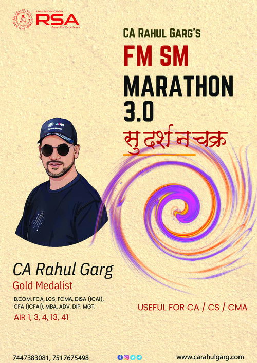 CA inter May 25 FM and SM full syllabus notes 
CA Rahul Garg Sir