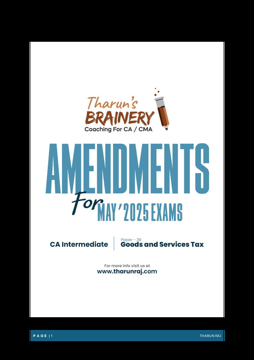 Tharun sir gst amendment notes for may'25