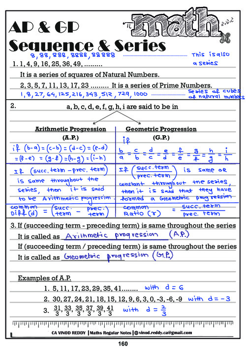 Qa AP and GP & Sequence and as series 