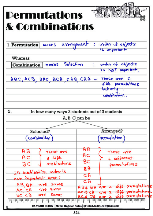 Qa : permutations and combinations 