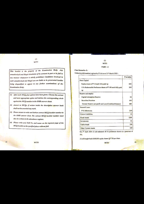 Advance accounts - MAY 25 question paper