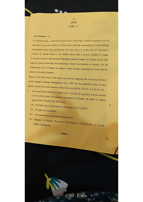 Law mcq CA inter 