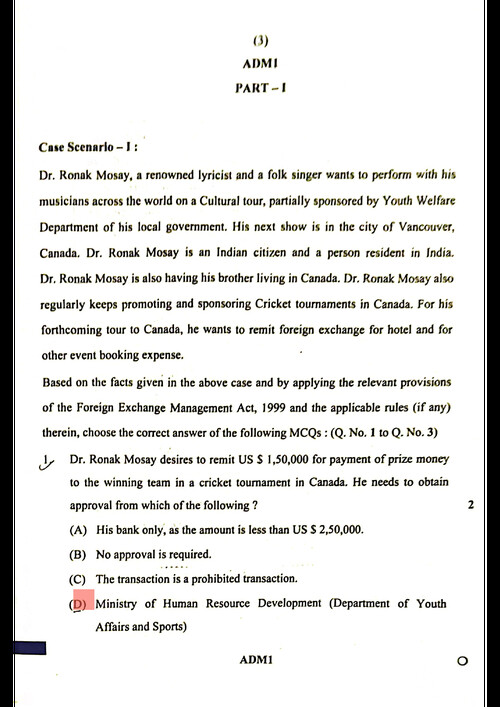 LAW MAY 2025 EXAM MCQ ANSWER 