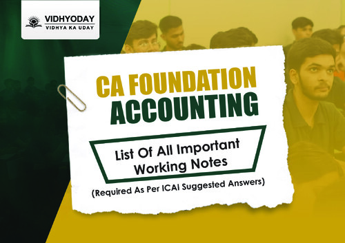 Important working notes accounts 