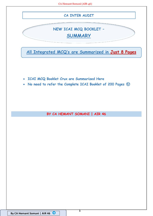 Audit and ethics mcq booklet 