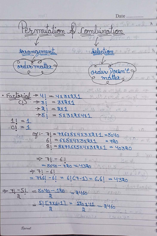 Permutation and Combination notes
