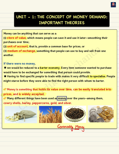 CA Hardik Sir Business Economics Chapter (8) Unit (1) Notes 
