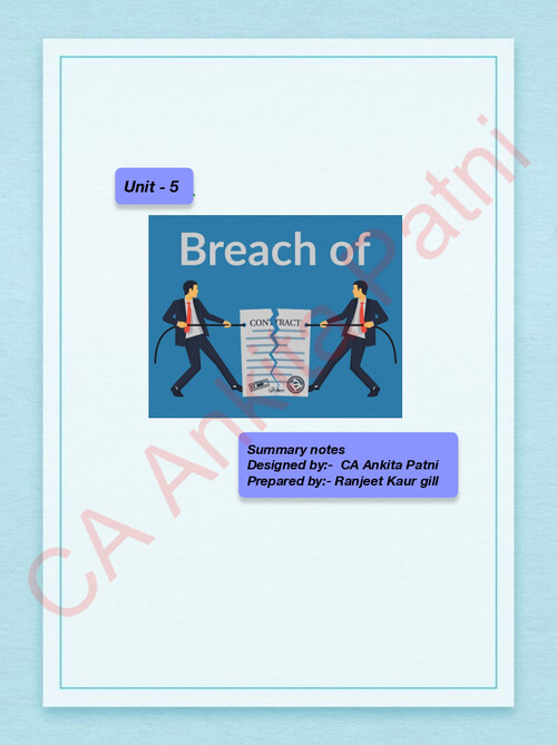 Ankita Mam Business Law Chapter (2) Unit (5) Notes