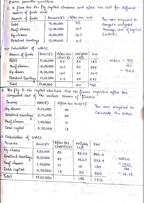 CA Inter Paper 6A - FM
Chapter 4 - Cost of Capital 

Follow me for handwritten notes