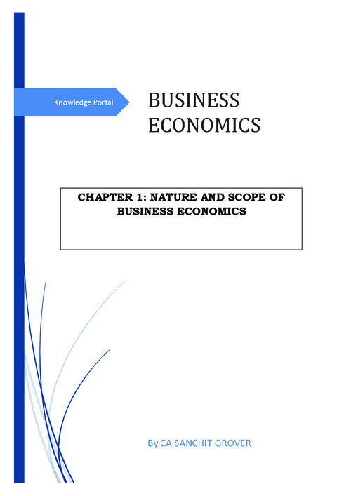 Economics ch 1 short notes 