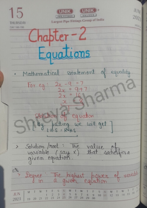 Quantitative aptitude ch 2 Equation handwritten notes 