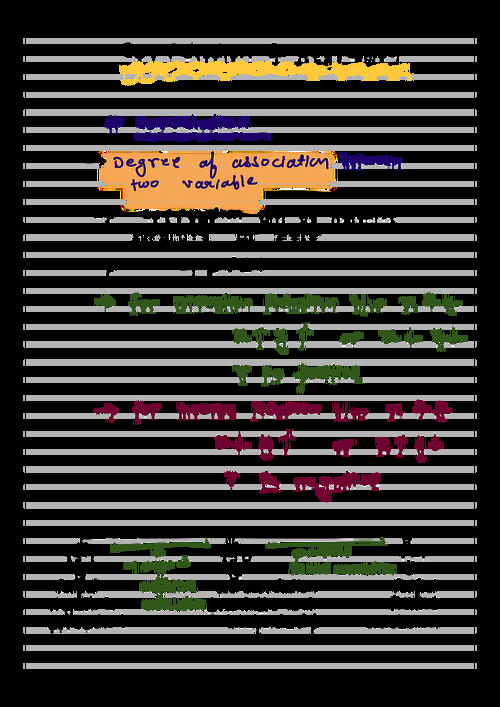 Correlation regression handwritten notes 