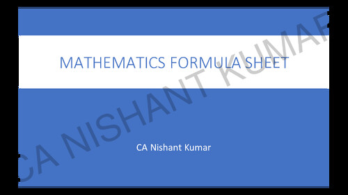 Maths formula book 