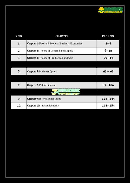 Economics MCQ vidhyoday 