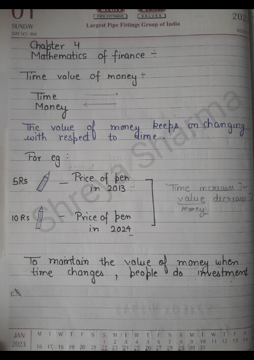 mathematics of finance (time value of money)  handwritten notes.. covering all questions of icai module...