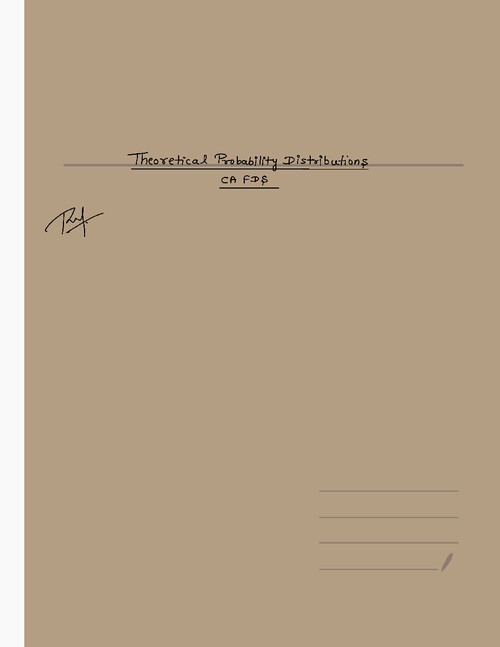 Theoretical probability distributions  Quantitative  aptitude CA Foundation handwritten notes 