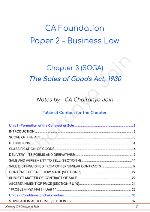 Questions and revision notes of company's act 2013 by Chaitanya Jain sir 