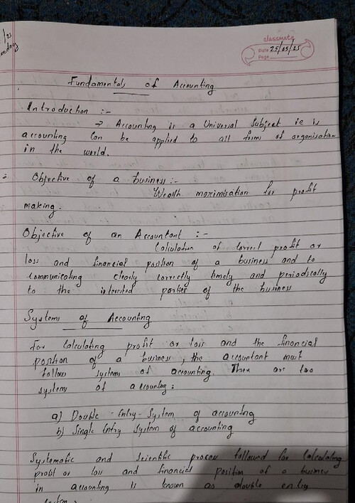 Fundamentals of Accounting Part 1