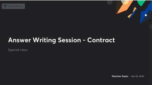Contract concept wise question