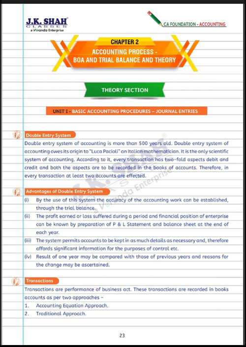 Accounting theory 
Jk shah notes