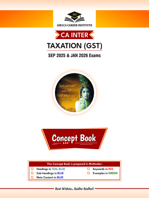GST Concept Book By CA Surender Mittal from AIR1CA CAREER INSTITUTE for sept 25 