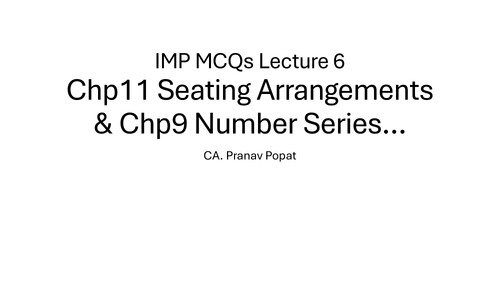 Imp MCQ of quantitative aptitude by pranav popat sir of ch 11&9
