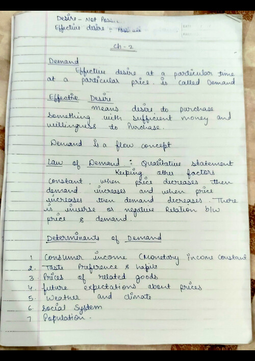 Ch 2 demand and supply notes 