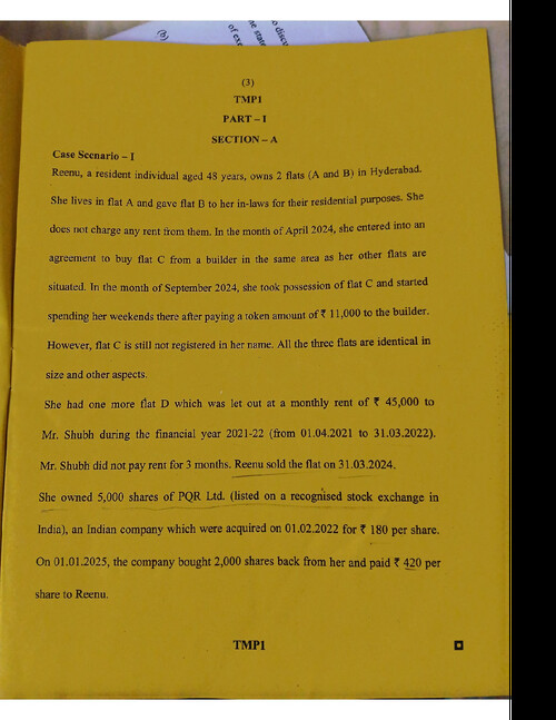 Ca Intermediate taxation paper MCQ and descriptive sep 25
