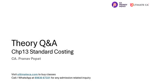 Costing Theory Q &A Chp 13