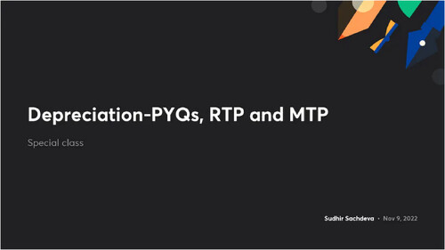 Practice questions to get perfect in depreciation chapter